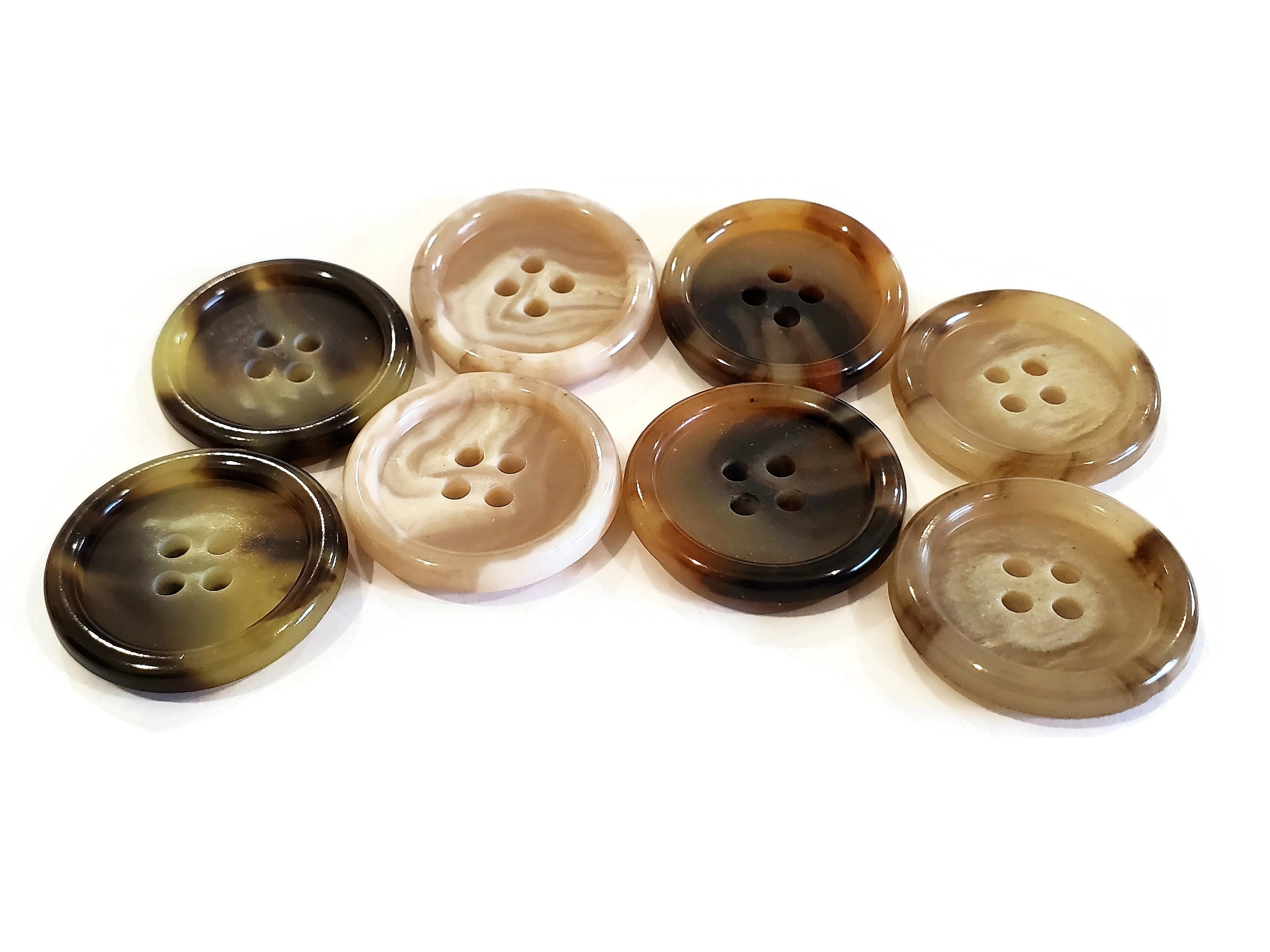 6 Vintage Faux Horn Coat Buttons in Your Choice of Colors 1 Etsy