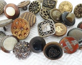 30 Antique Victorian Metal Buttons for Steampunk or Jewelry