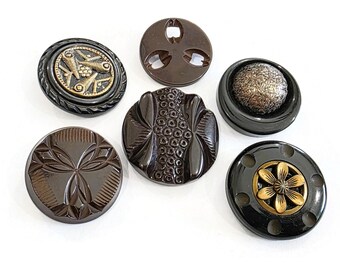 Large Vintage Bakelite Coat Buttons for Sewing & Knitting: Choice of Styles (1 1/2 to 1 3/4 inch)