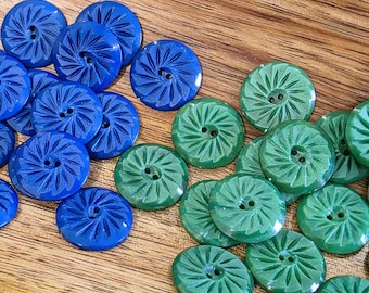 Vintage French Casein Dress Buttons for Sewing & Knitting: 11/16 inch 17mm