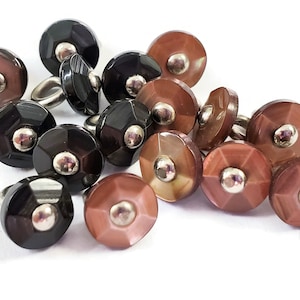 Vintage Mother of Pearl Beveled Buttons, 1/4 inch