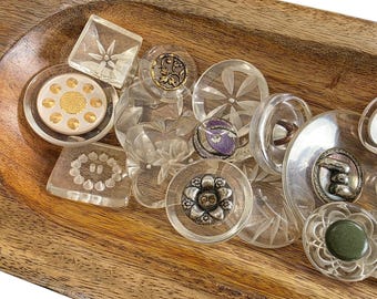 Vintage Lucite Buttons Grab Bag Lot for Sewing & Knitting