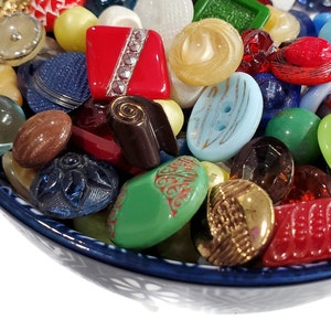 Small Vintage Glass Buttons Grab Bag Lot in Your Choice of Quantity for Sewing, Knitting Baby Sweaters image 2
