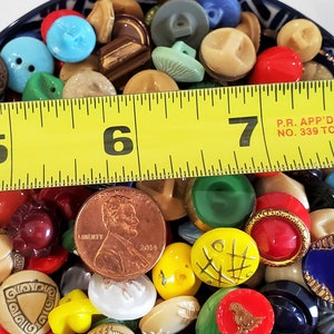 Small Vintage Glass Buttons Grab Bag Lot in Your Choice of Quantity for Sewing, Knitting Baby Sweaters image 4