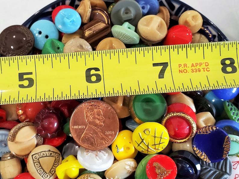 Small Vintage Glass Buttons Grab Bag Lot in Your Choice of Quantity for Sewing, Knitting Baby Sweaters image 4