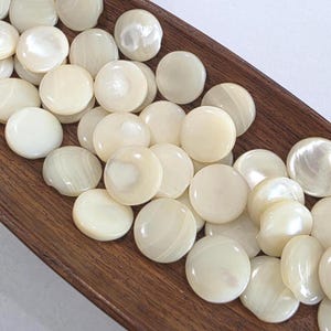 Botões vintage de madrepérola, concha natural grossa para costura e tricô, 11/16 polegadas na quantidade de sua escolha