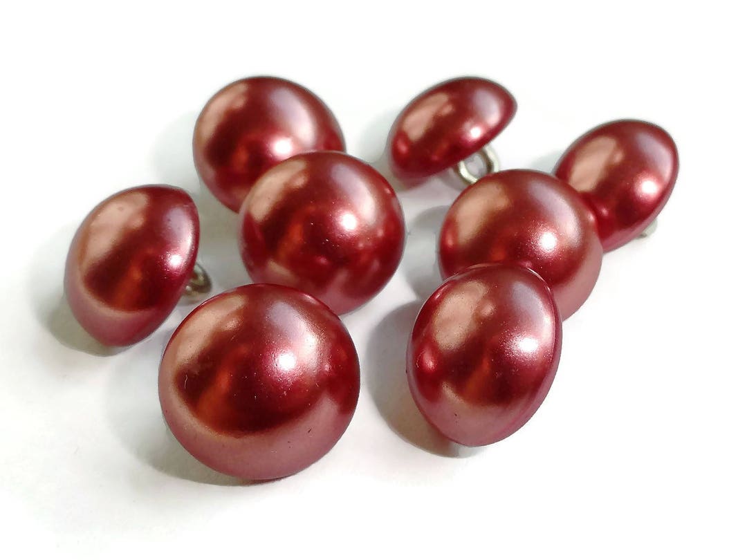 Hopkins Raspberry Buttons Raspberry Vintage Glass Buttons Choose Quantity Small - Etsy