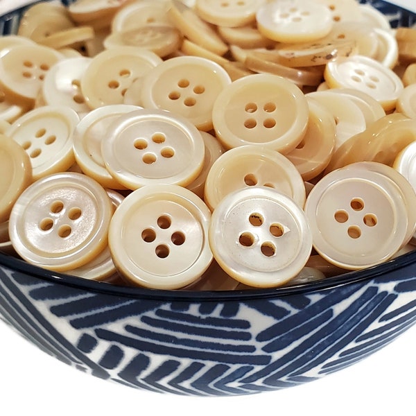 Vintage Mother of Pearl Buttons, Size and Quantity Choices for Sewing, Knitting, Embellishments, Jewelry Beads