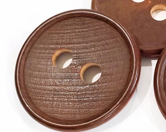 Extra Large Vintage Wooden Button, 2 1/4 inch for Sewing, Knitting, Upholstery, Choose Your Quantity