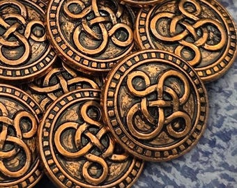 Celtic Knot Vintage Metal Buttons for Sewing & Knitting (3/4 inch, 19.5mm)