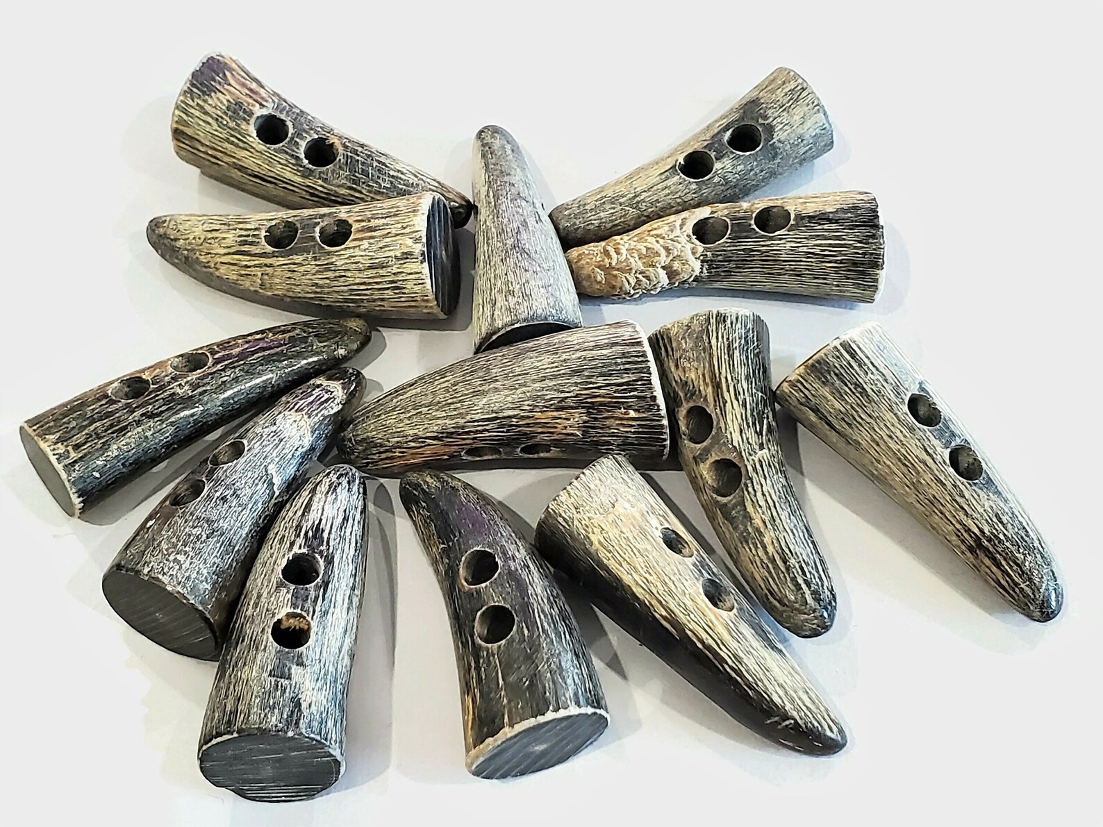 Vintage Toggle Buttons Made of Natural Antler Horn Choose Etsy