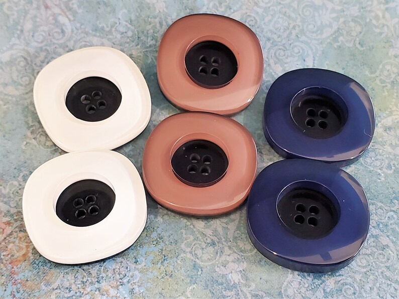 6 Vintage Coat Buttons Choose Color Retro Fashion Sewing Etsy