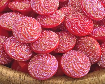 Iridescent Vintage Glass Shirt Buttons for Sewing and Knitting: 7/16 inch (scant 1/2") 10.5mm
