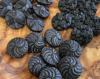 Vintage Glass Buttons for Sewing and Knitting (3/4 inch, 19mm)