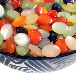 Jelly Bean Vintage Buttons, Color Choices for Sewing, Knitting Sweaters, Beads