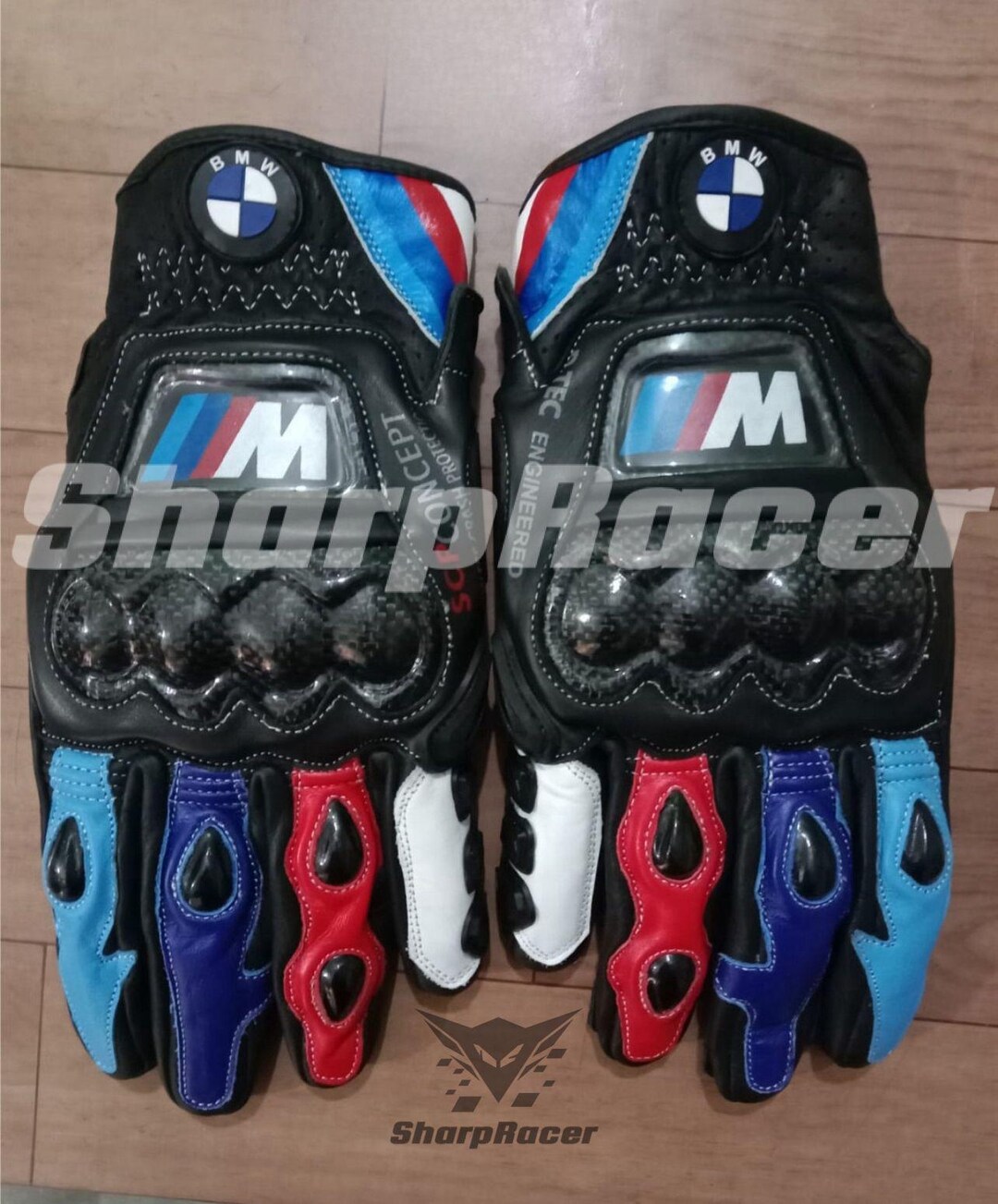 BMW Motorcycle Racing Leather Gloves BMW Motorrad Genuine Leather ...