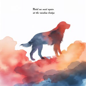 Rainbow Bridge Dog Memorial Art: Pet Loss Gift (Digital Download Print