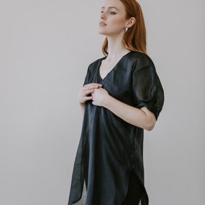 Cotton Voile NL Shirt in Black