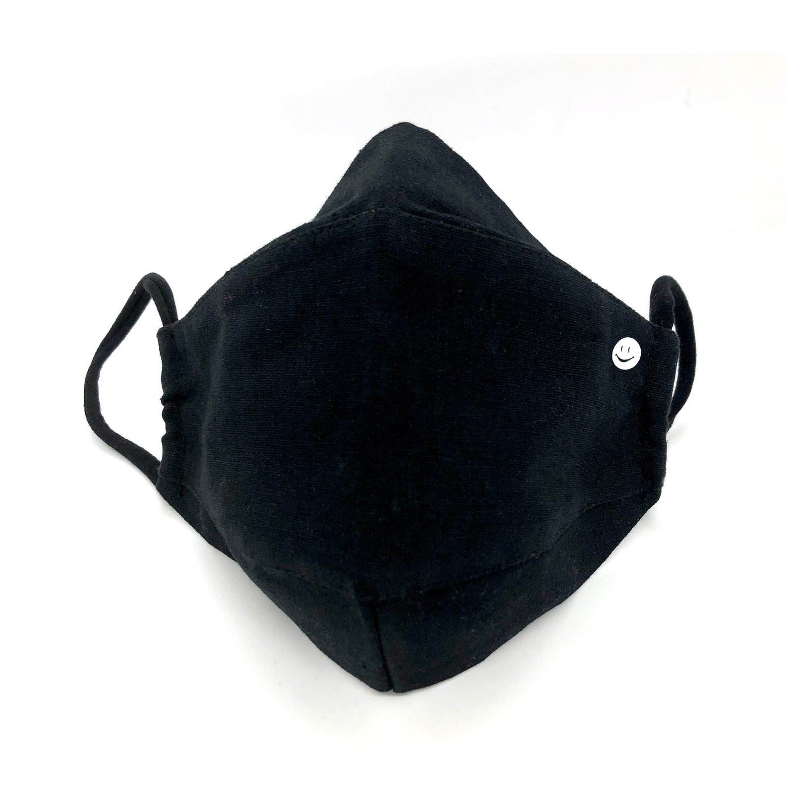 3 Layer Black Face Maskblack Cloth Face Maskcanada Made 3D Etsy