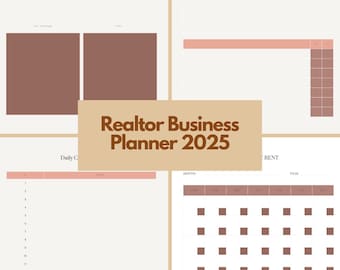 Realtor Business Planner 2025 – Editable Canva Template