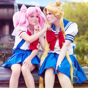 Sailor Fuku School Uniform Iconic Anime Girl Cosplay Costume Ami Mizuno Handmade READY TO SHIP