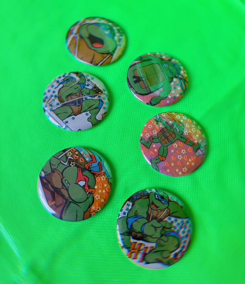 TMNT Comic Buttons: Vintage Teenage Mutant Ninja Turtles Art (buy 2 Get ...