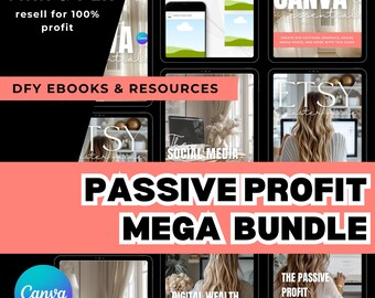 Passive Profit Mega Bundle, done for you digital products with MRR / PLR licence. Master Resell Rights content bank for entrepreneurs