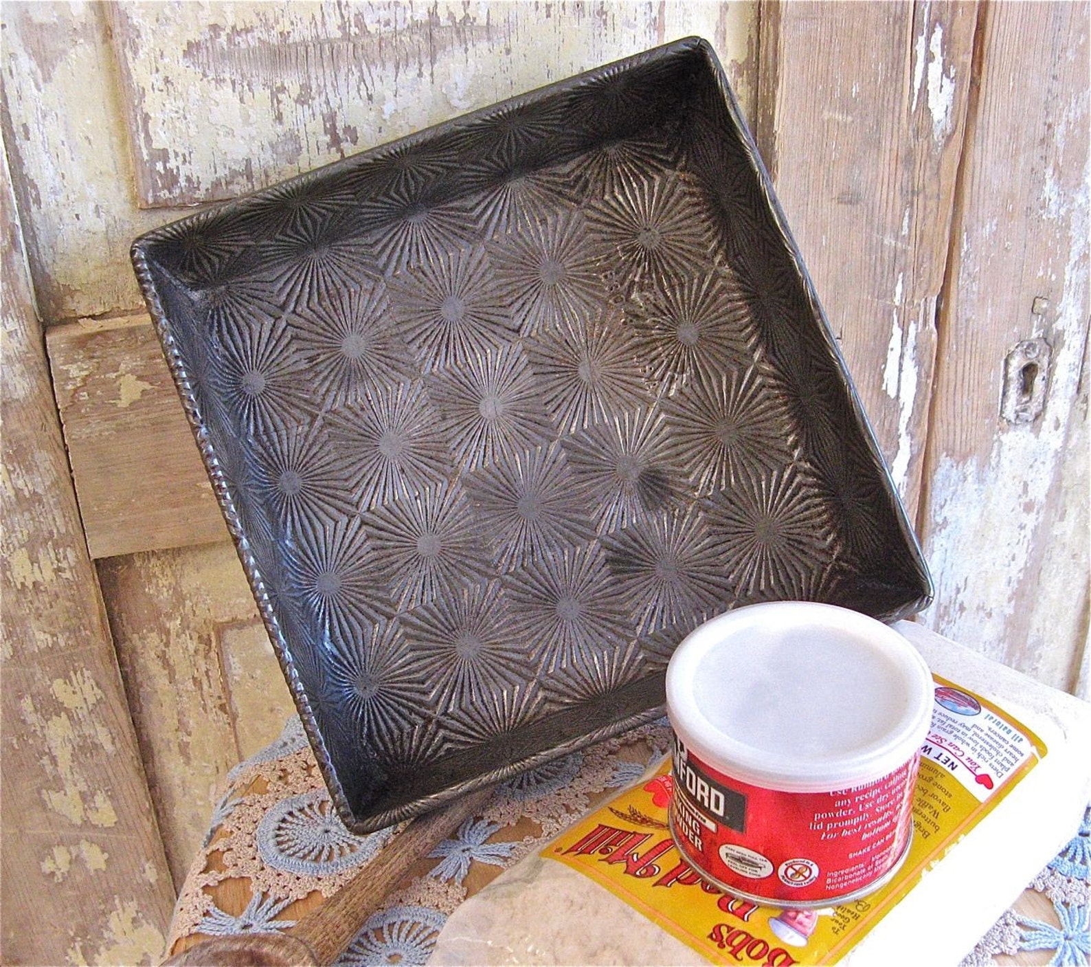 Ovenex Bakeware . Vintage 8 Inch Square Starburst Pan Etsy