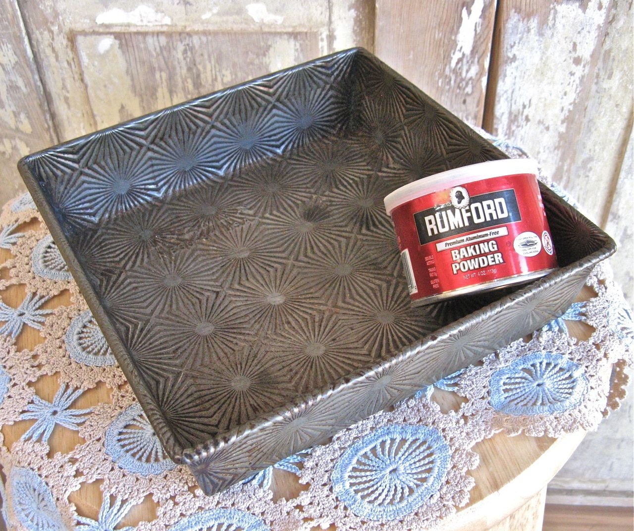 Ovenex Bakeware . Vintage 8 Inch Square Starburst Pan Etsy