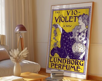 Vintage Perfume Poster, Lundborg Vio-Violet by Louis Rhead