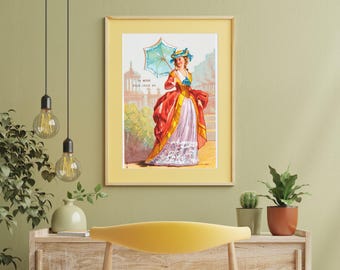Vintage French Fashion Poster: La Mode Sous Louis XV Art Print - Etsy