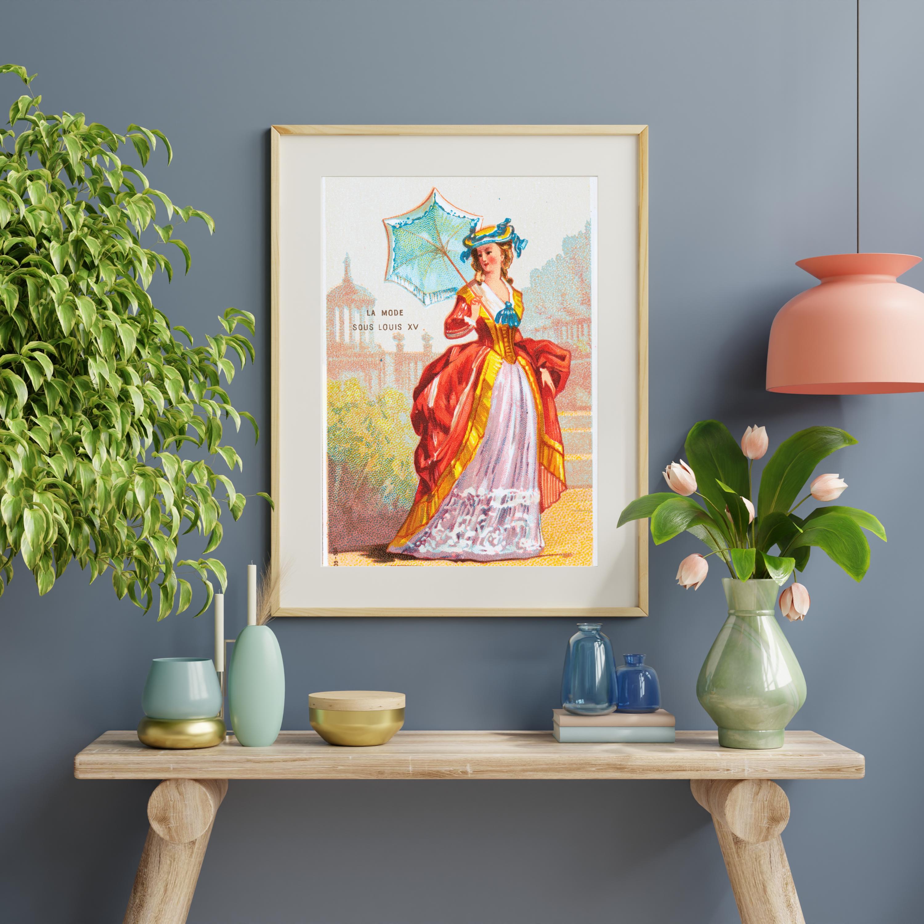 Vintage French Fashion Poster: La Mode Sous Louis XV Art Print - Etsy