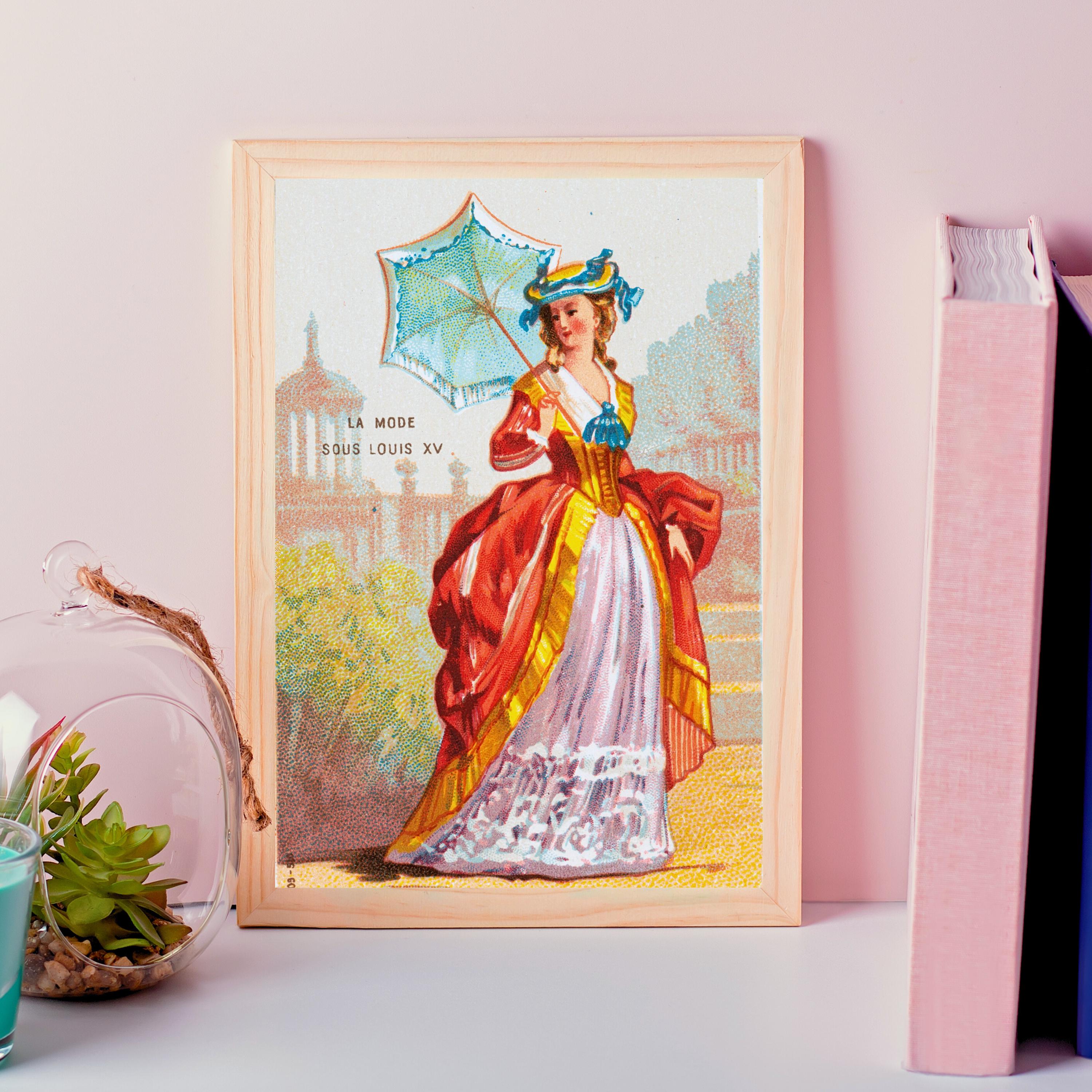 Vintage French Fashion Poster: La Mode Sous Louis XV Art Print - Etsy