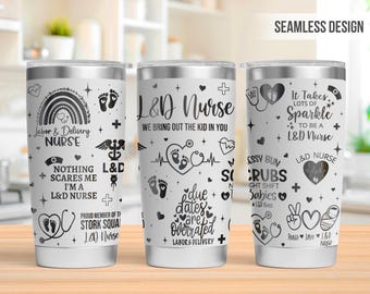 Arbeid & levering verpleegkundige 20oz beker lasergravure wrap, verpleegkundige leven Tumbler laser svg, 20oz laser gegraveerde Svg, lasergravure Svg