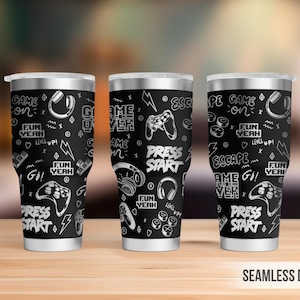 Gamer 30oz Tumbler Laser Engraving Wrap, Gaming Tumbler Laser svg, Laser Engraved Svg, Laser Engraving Svg, SVG For Laser Rotary