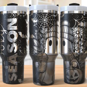 Spooky Season 40oz Tumbler Laser Engraving Wrap, Halloween Tumbler Laser svg, 40oz Laser Engraved Svg, Laser Engraving Svg, Laser Rotary