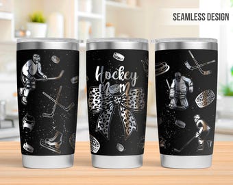 Coquette Hockey Mom 20oz Tumbler Laser Engraving Wrap, Hockey Mom Tumbler Laser svg, 20oz Laser Engraved Svg, Laser Engraving Svg