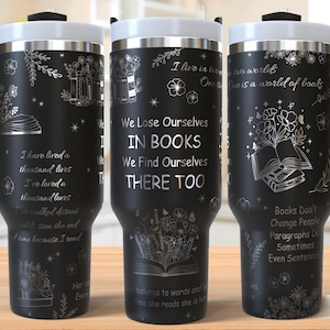 Buchliebhaber 40 Unzen Tumbler Laser Gravur Wrap, Bookish Tumbler Laser svg, 40 Unzen Laser gravierte svg, Laser Gravur svg, SVG Für Laser Rolling