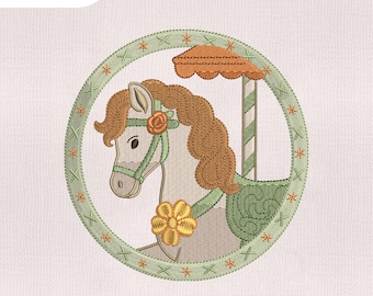 回転木馬 - 機械刺繍デザイン - Etsy 日本