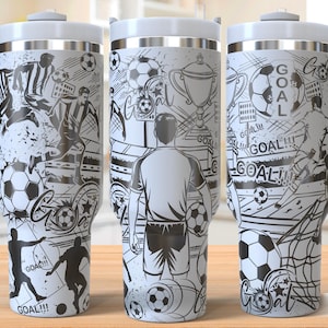 Soccer Goal 40oz Tumbler Laser Engraving Wrap, Football Tumbler Laser svg, 40oz Laser Engraved Svg, Laser Engraving Svg,SVG For Laser Rotary
