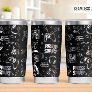 Gamer 20oz Tumbler Laser Engraving Wrap, Gaming Tumbler Laser svg, 20oz Laser Engraved Svg, Laser Engraving Svg, SVG For Laser Rotary