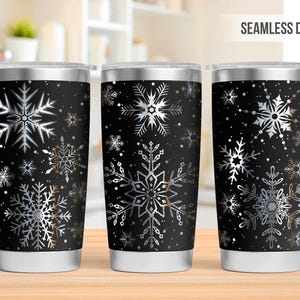 Christmas Snowflakes 20oz Tumbler Laser Engraving Wrap, Snowflakes Tumbler Laser svg, 20oz Laser Engraved Svg, Laser Engraving Svg
