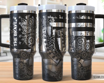 Vétéran Memorial Day 40 oz gobelet gravure laser Wrap, vétéran gobelet laser svg, Svg gravé au laser 40 oz, gravure laser Svg, laser rotatif