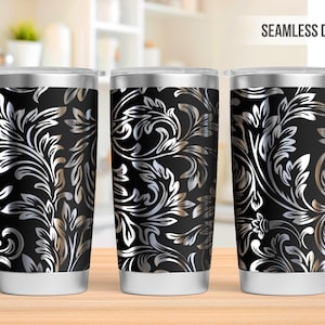 Tooled Leather 20oz Tumbler Laser Engraving Wrap, Western Tooled Leather Tumbler Laser svg, 20oz Laser Engraved Svg, Laser Engraving Svg