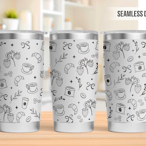 Coffee Time 20oz Tumbler Laser Engraving Wrap, Coffee Tumbler Laser svg, 20oz Laser Engraved Svg, Laser Engraving Svg, SVG For Laser Rotary