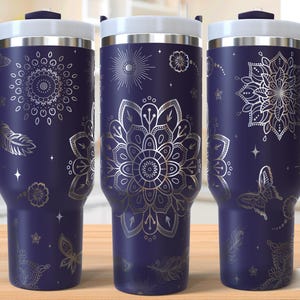 Mandala Flower 40oz Tumbler Laser Engraving Wrap,Floral Mandala Tumbler Laser svg, 40oz Laser Engraved Svg, Laser Engraving Svg,Laser Rotary
