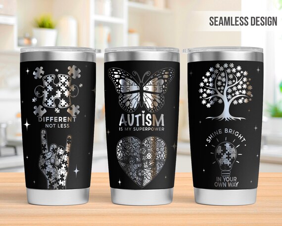 Autism is My Superpower 20oz Tumbler Laser Engraving Wrap, Autism