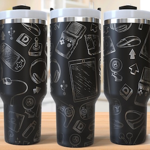 Gamer 40oz Tumbler Laser Engraving Wrap, Gaming Tumbler Laser svg, 40oz Laser Engraved Svg, Laser Engraving Svg, SVG For Laser Rotary