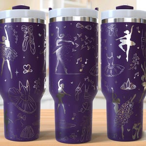 Ballet Dancer 40oz Tumbler Laser Engraving Wrap, BallerinaTumbler Laser svg, 40oz Laser Engraved Svg, Laser Engraving Svg, SVG Laser Rotary