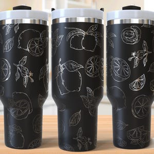 Lemon 40oz Tumbler Laser Engraving Wrap, Fruit Tumbler Laser svg, 40oz Laser Engraved Svg, Laser Engraving Svg